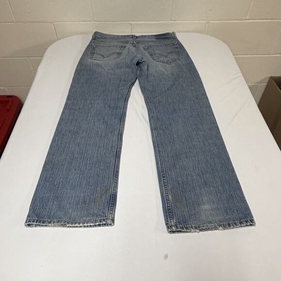 Vintage Levis 529 Jeans Mens 32x32 Blue Low Rise Straight Relaxed Baggy Distress - Picture 2 of 15